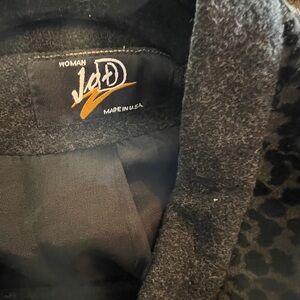 Black and Gray Leopard Print Jacket